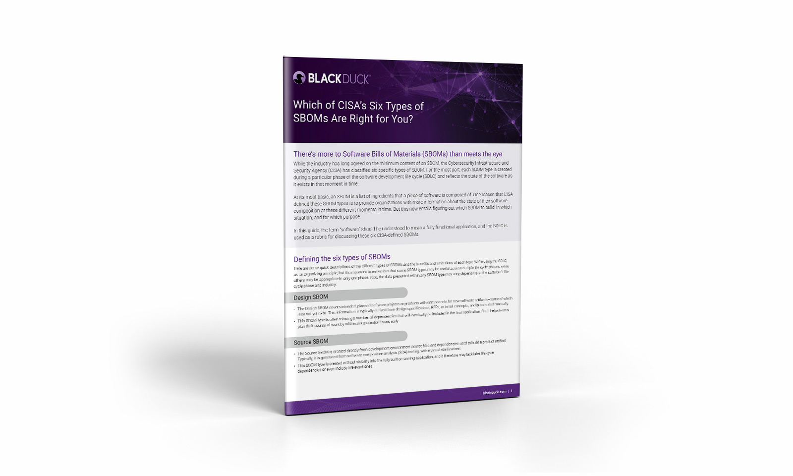 CISA's 6 Types of SBOMs cover image