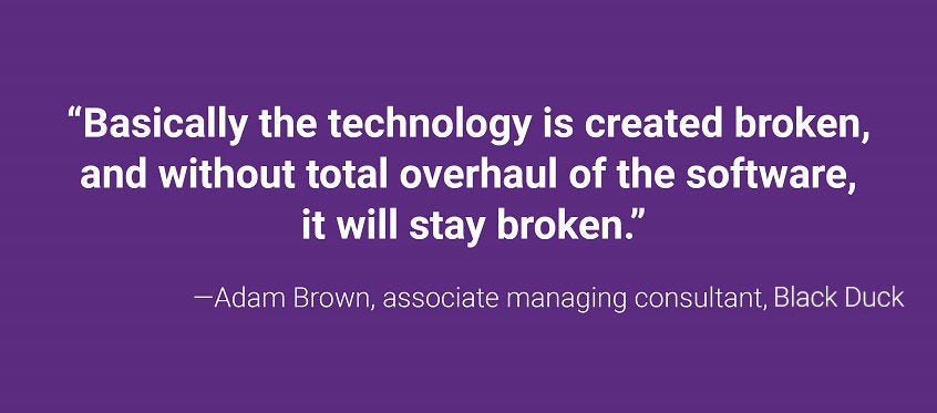 Quote from Adam Brown, Black Duck associate managing consultant