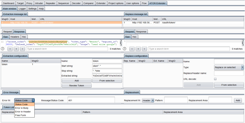 Unauthorized Access Error Message Displaying Status Code 401