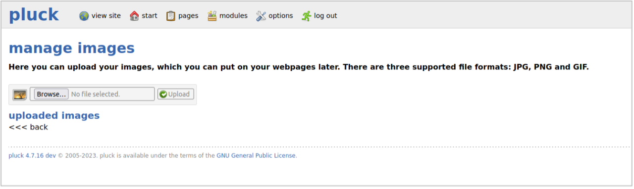 Pluck CMS Vulnerability CVE-2023-25828 Image Upload Interface for Remote Code Execution Analysis