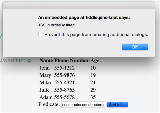 js alert box