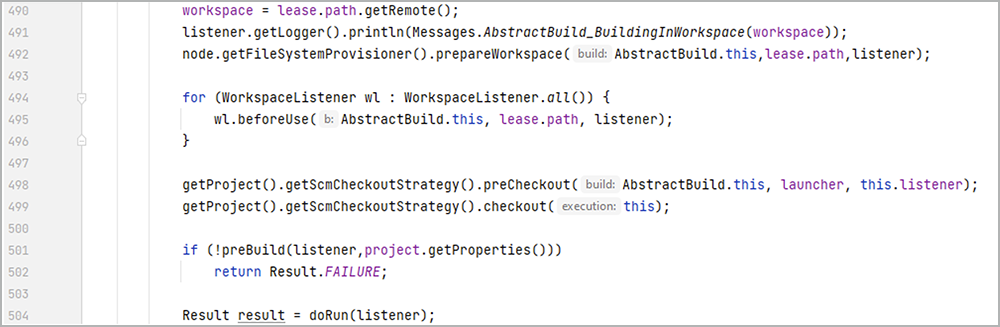 console output