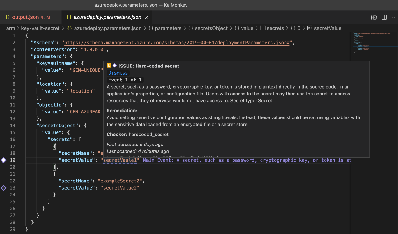 Synopsys Code Sight Detecting Hard-Coded Password in VS Code - Preventing Security Breach
