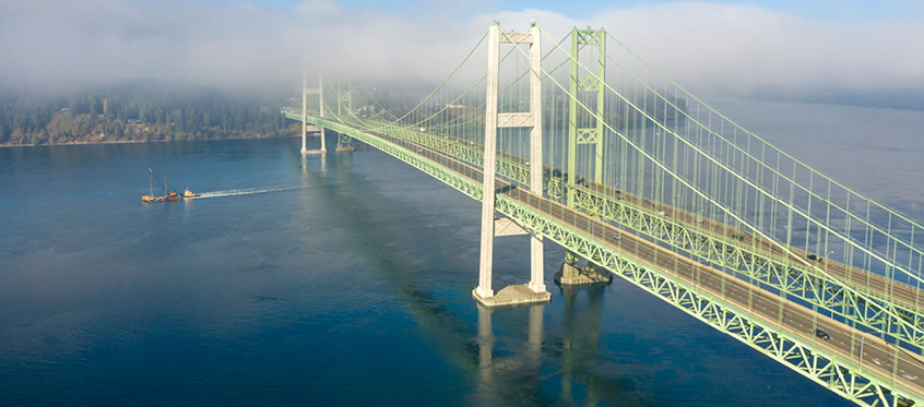 Software Security Flaws Concept Illustration with Broken Bridge Metaphor
